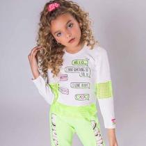 Conjunto Infantil Calça e Blusa manga Longa Neon