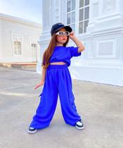 Conjunto infantil calça e croped Conjunto infantil calça e croped