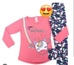 Conjunto infantil calça estampada feminina Conjunto infantil calça estampada feminina