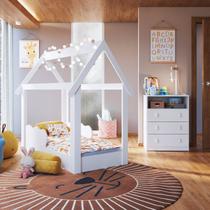 Conjunto Infantil Cama Montessoriana com Cômoda