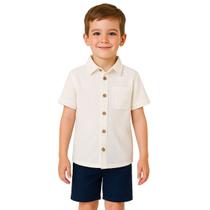 Conjunto Infantil Camisa Anarruga e Bermuda Sarja Trick Nick Conjunto Infantil Camisa Anarruga e Bermuda Sarja Trick Nick