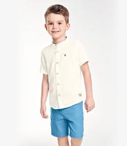 Conjunto Infantil Camisa Com Bermuda Trick Nick Bege