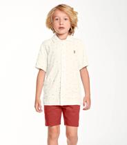 Conjunto Infantil Camisa Com Bermuda Trick Nick Bege