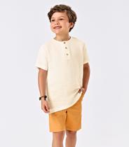 Conjunto Infantil Camisa Com Bermuda Trick Nick Bege Conjunto Infantil Camisa Com Bermuda Trick Nick Bege