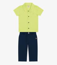 Conjunto Infantil Camisa Com Calça Trick Nick Amarelo