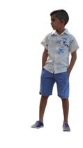 Conjunto infantil camisa e bermuda - modinha masculina