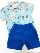 Conjunto infantil Camisa e Bermuda sarjada Dila