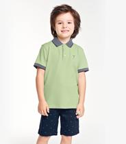 Conjunto Infantil Camisa Polo E Bermuda Trick Nick Verde