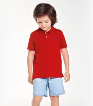 Conjunto Infantil Camisa Polo E Bermuda Trick Nick Vermelho