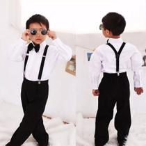 Conjunto infantil camisa social calça menino casamento page - Ranna Bebe