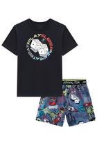 Conjunto Infantil Camiseta + Bermuda Johnny Fox 48880 Conjunto Infantil Camiseta + Bermuda Johnny Fox 48880