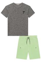 Conjunto Infantil Camiseta + Bermuda Johnny Fox 67318