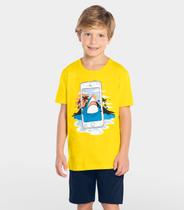 Conjunto Infantil Camiseta Com Bermuda Rovi Kids Amarelo Conjunto Infantil Camiseta Com Bermuda Rovi Kids Amarelo