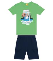 Conjunto Infantil Camiseta Com Bermuda Rovi Kids Verde Conjunto Infantil Camiseta Com Bermuda Rovi Kids Verde