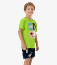 Conjunto Infantil Camiseta Com Bermuda Rovi Kids Verde Conjunto Infantil Camiseta Com Bermuda Rovi Kids Verde