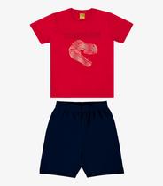 Conjunto Infantil Camiseta Com Bermuda Rovi Kids Vermelho Conjunto Infantil Camiseta Com Bermuda Rovi Kids Vermelho