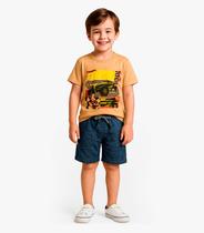 Conjunto Infantil Camiseta com Bermuda Select Marrom Conjunto Infantil Camiseta com Bermuda Select Marrom