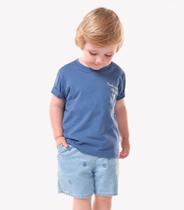 Conjunto Infantil Camiseta Com Bermuda Trick Nick Azul Conjunto Infantil Camiseta Com Bermuda Trick Nick Azul