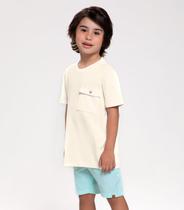 Conjunto Infantil Camiseta Com Bermuda Trick Nick Bege