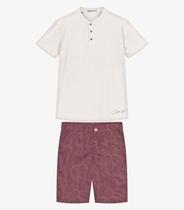 Conjunto Infantil Camiseta Com Bermuda Trick Nick Bege Conjunto Infantil Camiseta Com Bermuda Trick Nick Bege