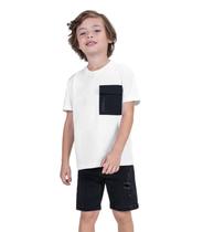 Conjunto Infantil Camiseta Com Bermuda Trick Nick Branco Conjunto Infantil Camiseta Com Bermuda Trick Nick Branco