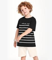 Conjunto Infantil Camiseta Com Bermuda Trick Nick Preto