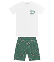 Conjunto Infantil Camiseta Com Bermuda Trick Nick Verde