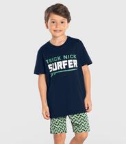 Conjunto Infantil Camiseta Com Bermuda Trick Nick Verde Conjunto Infantil Camiseta Com Bermuda Trick Nick Verde
