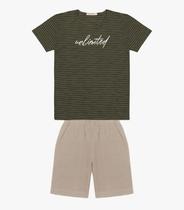 Conjunto Infantil Camiseta Com Bermuda Trick Nick Verde