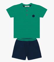 Conjunto Infantil Camiseta Com Bermuda Trick Nick Verde