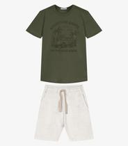 Conjunto Infantil Camiseta Com Bermuda Trick Nick Verde Conjunto Infantil Camiseta Com Bermuda Trick Nick Verde