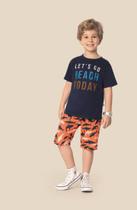 Conjunto Infantil Camiseta e Bermuda Let's Go Beach Today - 44652