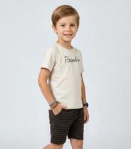 Conjunto Infantil Camiseta e Bermuda Select Bege Conjunto Infantil Camiseta e Bermuda Select Bege