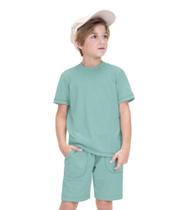 Conjunto Infantil Camiseta E Bermuda Trick Nick Verde Conjunto Infantil Camiseta E Bermuda Trick Nick Verde