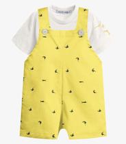 Conjunto Infantil Camiseta E Jardineira Trick Nick Amarelo Conjunto Infantil Camiseta E Jardineira Trick Nick Amarelo
