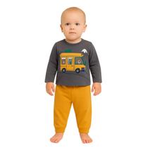 Conjunto Infantil Camiseta Manga Longa Calça Moletinho Kyly Conjunto Infantil Camiseta Manga Longa Calça Moletinho Kyly