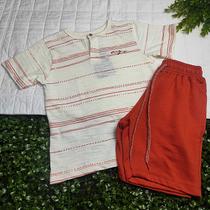 Conjunto Infantil Camiseta Pérola e Bermuda Machiatto - Tamanho 04 - Angerô Conjunto Infantil Camiseta Pérola e Bermuda Machiatto - Tamanho 04 - Angerô