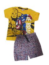 Conjunto Infantil Capitão América Camiseta e Bermuda Maj746 MB