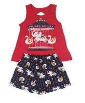 Conjunto infantil carrossel kyly menina 2 peças