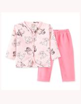 Conjunto Infantil Casaco/Calça Soft Rosa Pinguim Pingo Lelê