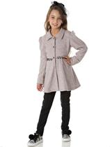 Conjunto Infantil Casaco Em Plusch Blucke E Legging Em Montaria - Pic Nic Tamanho:4