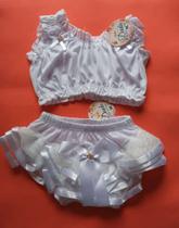 Conjunto infantil ceopped e saia marfim. Tam. M Conjunto infantil ceopped e saia marfim. Tam. M