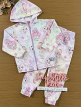 Conjunto Infantil Cinti Inverno Calça e Moletom Flanelado Brilhinho