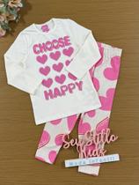 Conjunto infantil Cinti Inverno Calça Legging e Blusa Manga Longa Coração Conjunto infantil Cinti Inverno Calça Legging e Blusa Manga Longa Coração