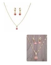 Conjunto Infantil Colar Brinco Flor Margarida Folheado Ouro Conjunto Infantil Colar Brinco Flor Margarida Folheado Ouro