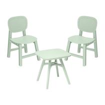 Conjunto Infantil com 2 Cadeiras e 1 Mesa Pipa Rivatti Polipropileno (PP) Menta
