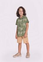 Conjunto infantil com bermuda de moletom e camisa estampada 19293