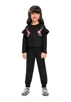 Conjunto Infantil com Blusa Cropped e Calça Bee Loop