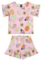 Conjunto Infantil com Blusa e Short para Menina Bee Loop