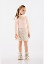 Conjunto Infantil com Blusa em Ribana e Saia Matelassê Up Baby Conjunto Infantil com Blusa em Ribana e Saia Matelassê Up Baby